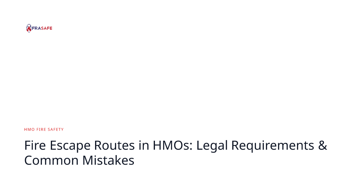 Fire Escape Routes in HMOs: Legal Requirements & Common Mistakes